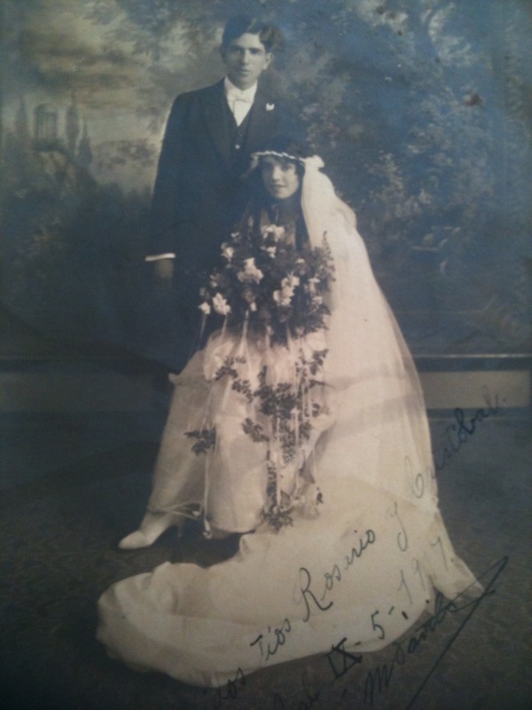 Wedding of José María Dávila (1897-?) and Enriqueta Goldbaum (1900-?)