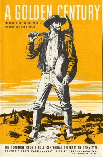 1949 poster celebrating the centennial of Tuolumne County