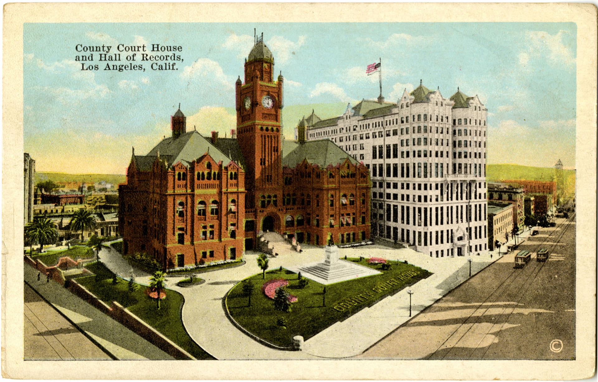 County Courthouse and Hall of Records, Los Angeles, circa 1907
