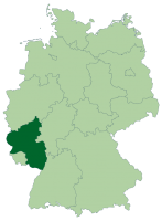 Location of Rheinland-Pfalz in modern Germany
