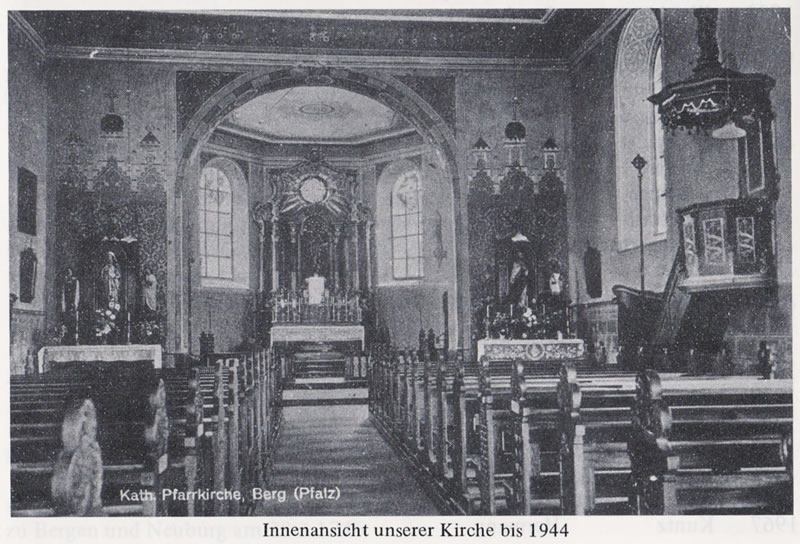 Interior of the old pre-war St. Bartholomew Church