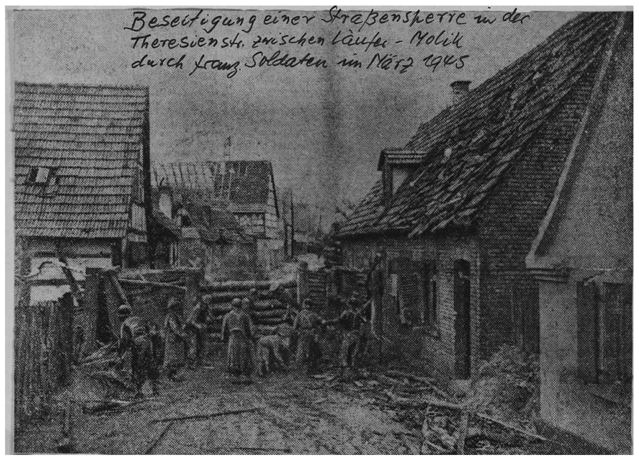 Destruction in Berg during World War II