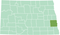 Location of Cass County in North Dakota