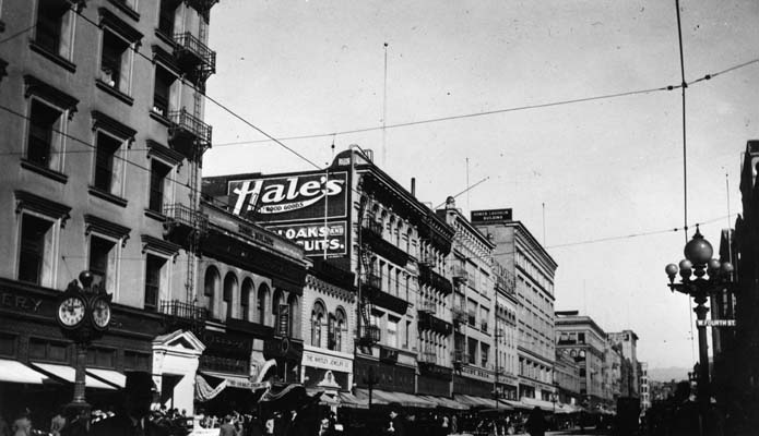 The J. M. Hale Company, 341-345 So. Broadway, Los Angeles, where Carlos Alvarado worked