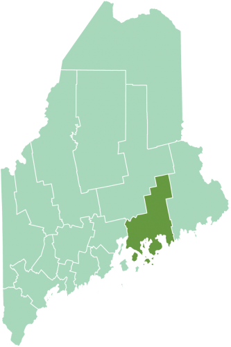 Location of Hancock County in Maine