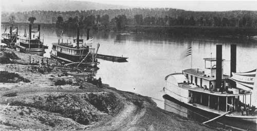 Union army troop transports at Chattanooga