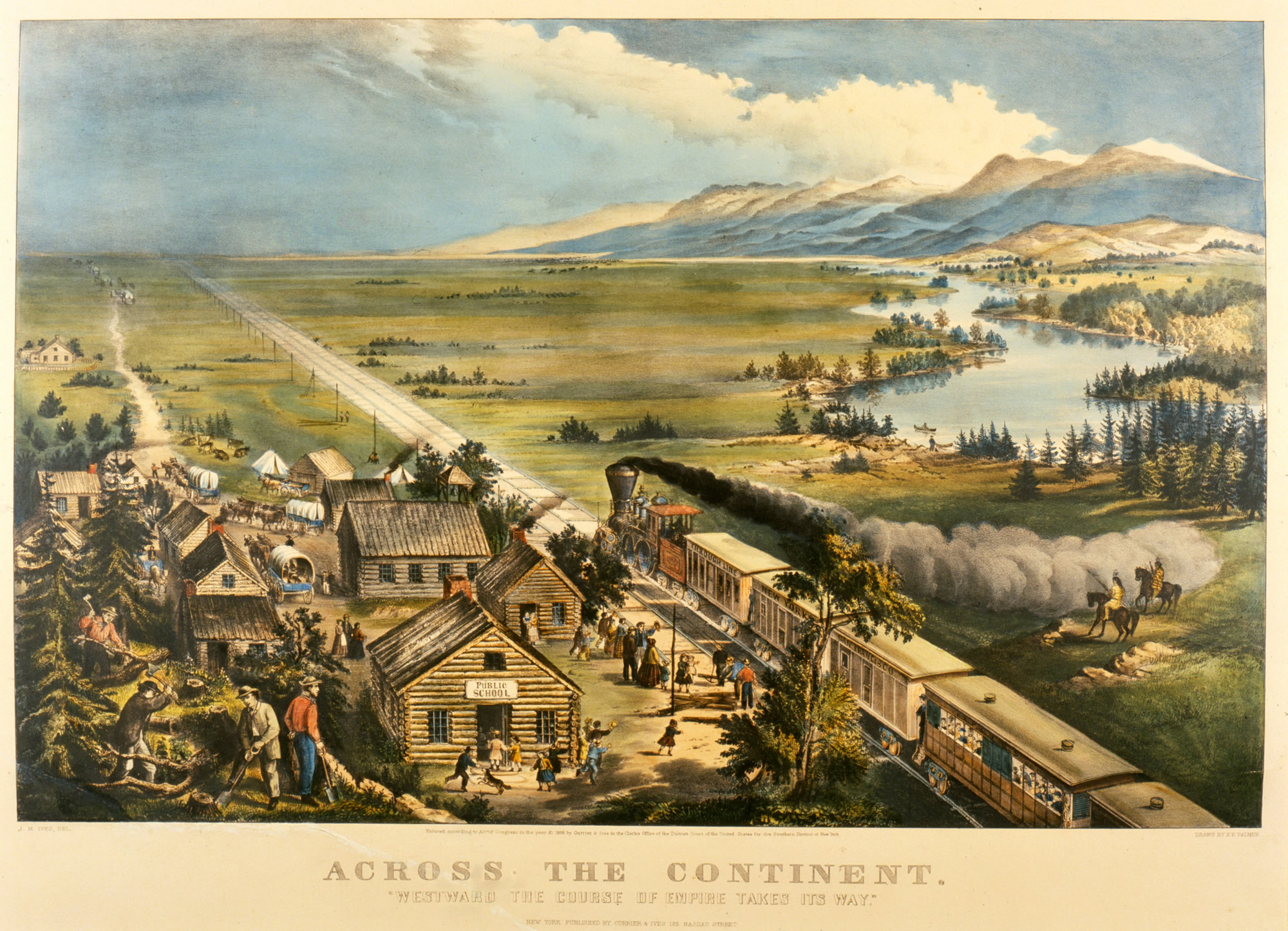 Across the Continent, Lithograph, Frances F. Palmer, 1869.