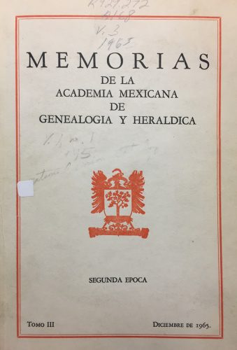 Memorias de la Academia Mexicana de Genealogía y Heráldica