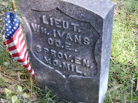 Grave Marker of William Ivans in Santa Rosa Rural Cemetery