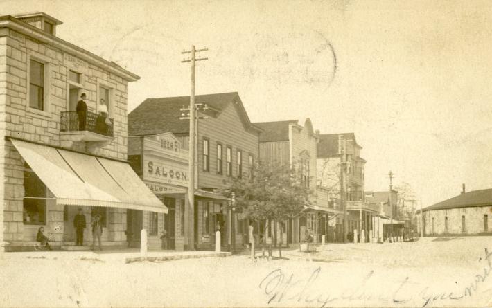Front Street, Rocklin, Placer County, circa 1907, courtesy Placer County Museums